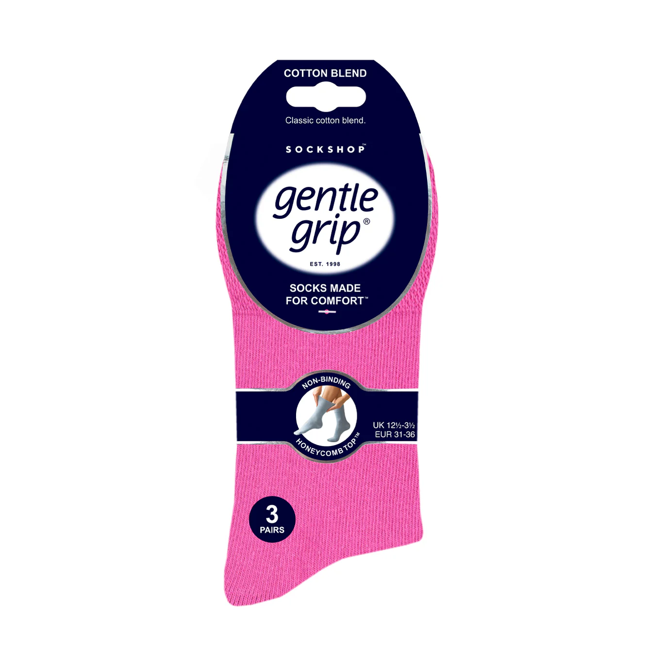 3 Pairs Kids Cotton Socks - Pink/Purple - Image 3