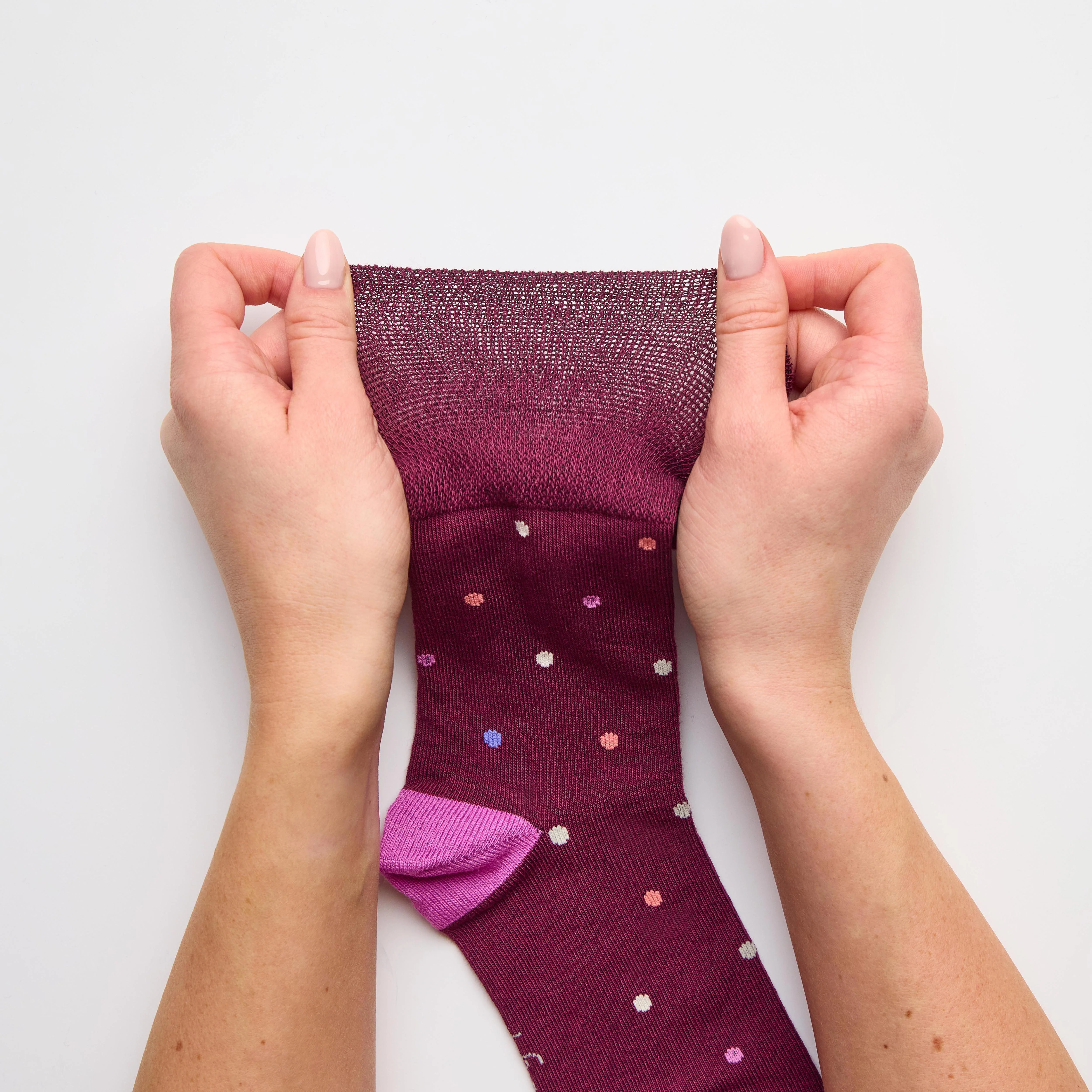 3 Pairs Ladies Cotton Socks - Eclipse Polka Dot - Image 3