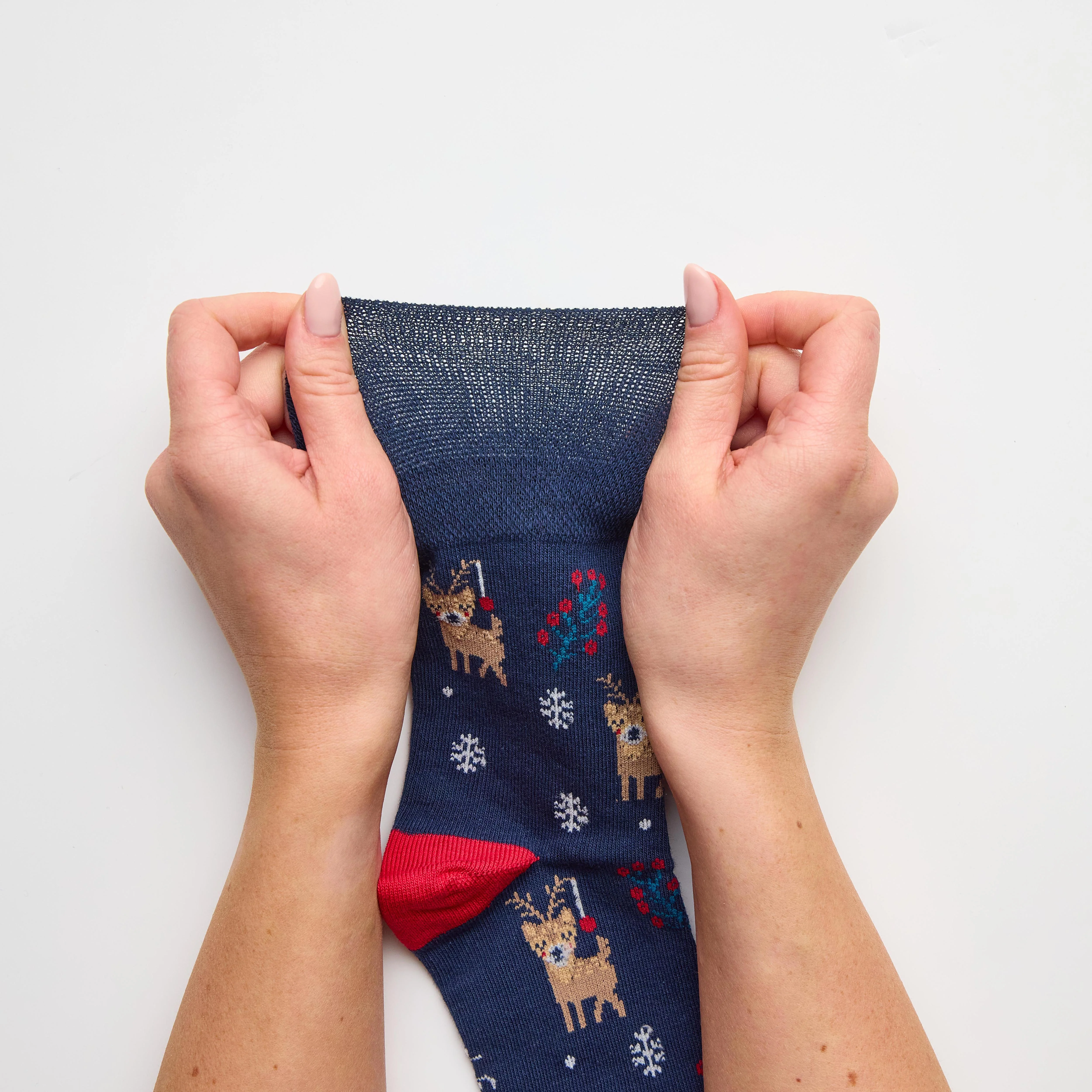 3 Pairs Ladies Fun Feet Christmas Socks - Mixed Patterns - Image 3