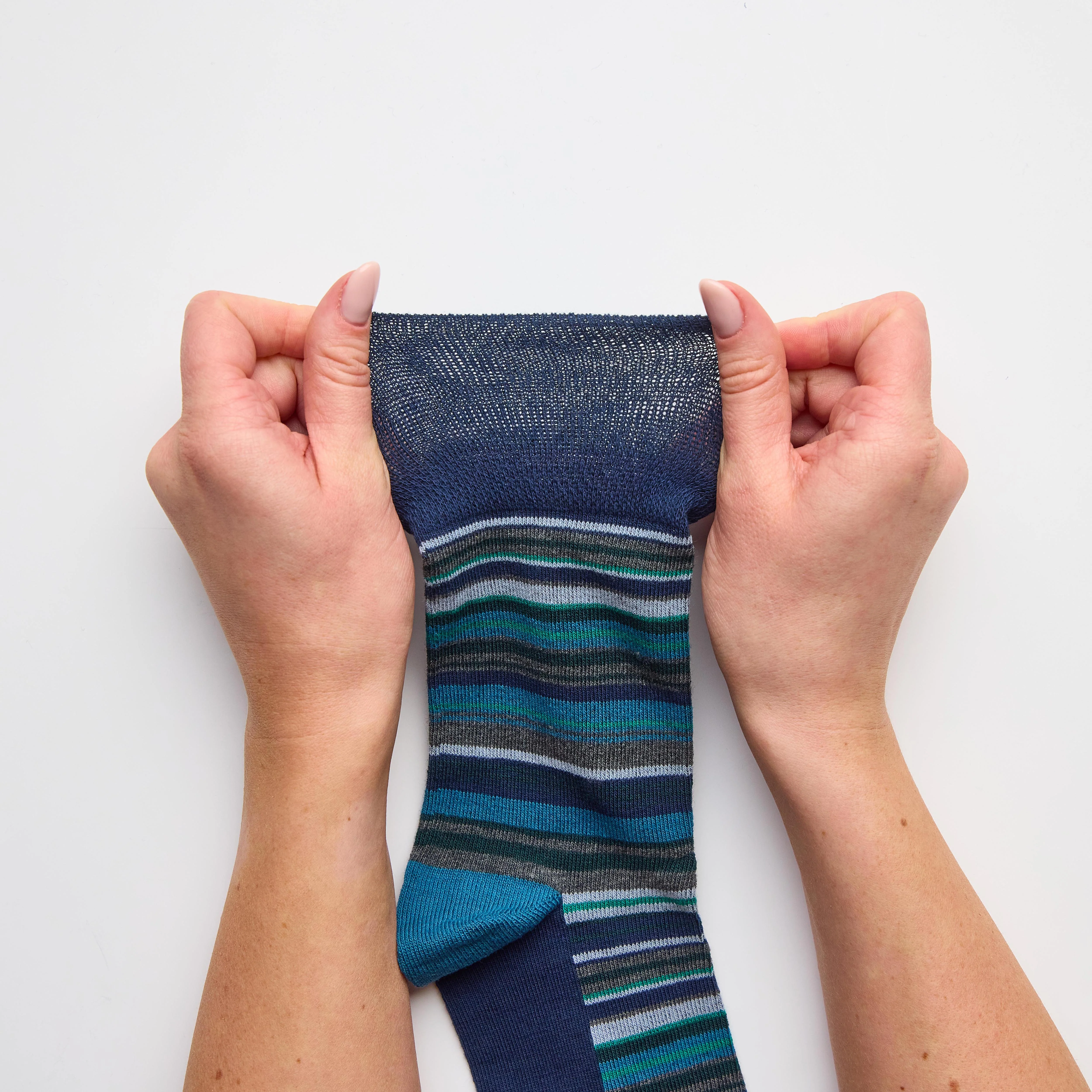 3 Pairs Men's Cotton Socks - Dimension Stripe - Image 3